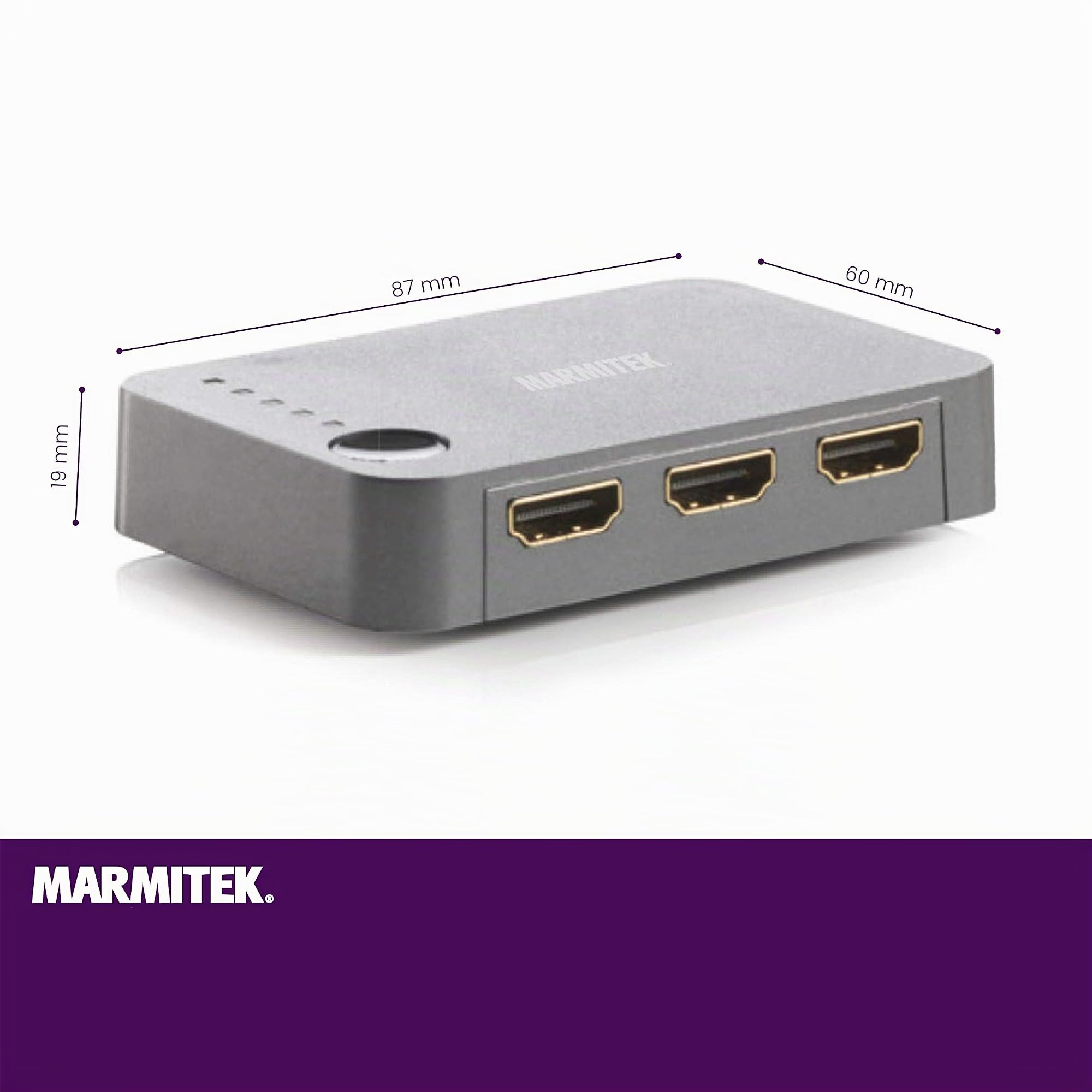 Marmitek Connect 350 UHD 2.0 - Switch HDMI 4K60 5 entrées 1 Sortie HDR