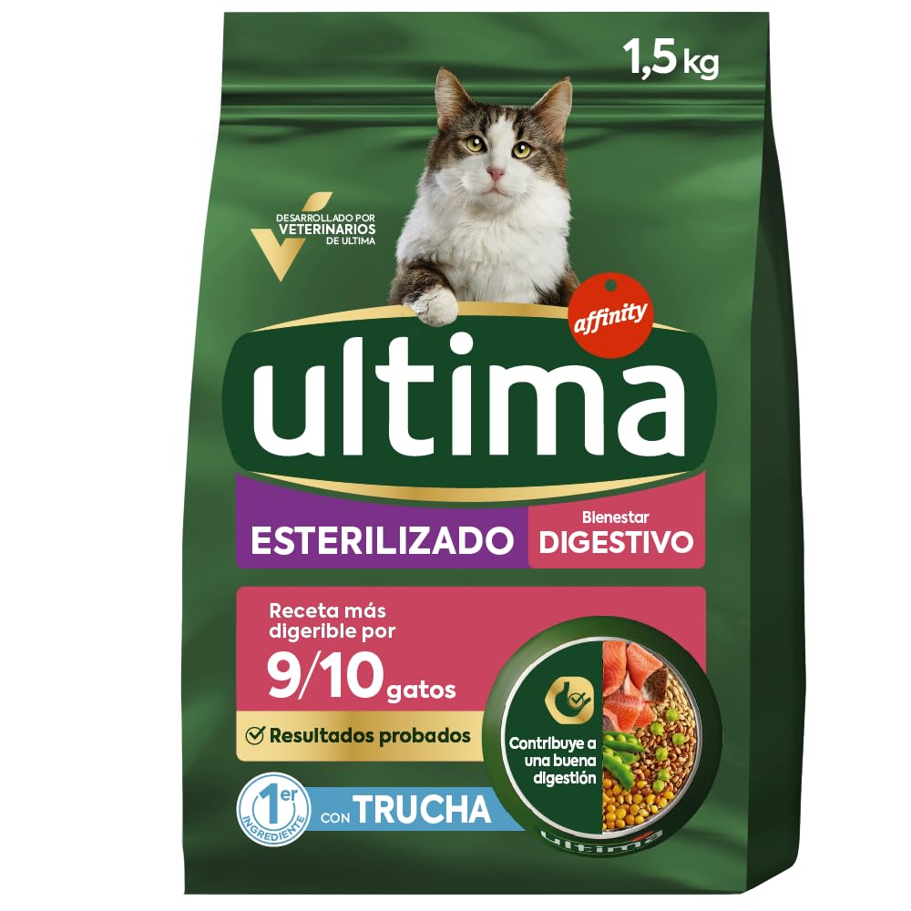 Ultima Pienso para Gatos Esterilizados Sensibles con Trucha - 1.5 kg, 1 x 1500 g