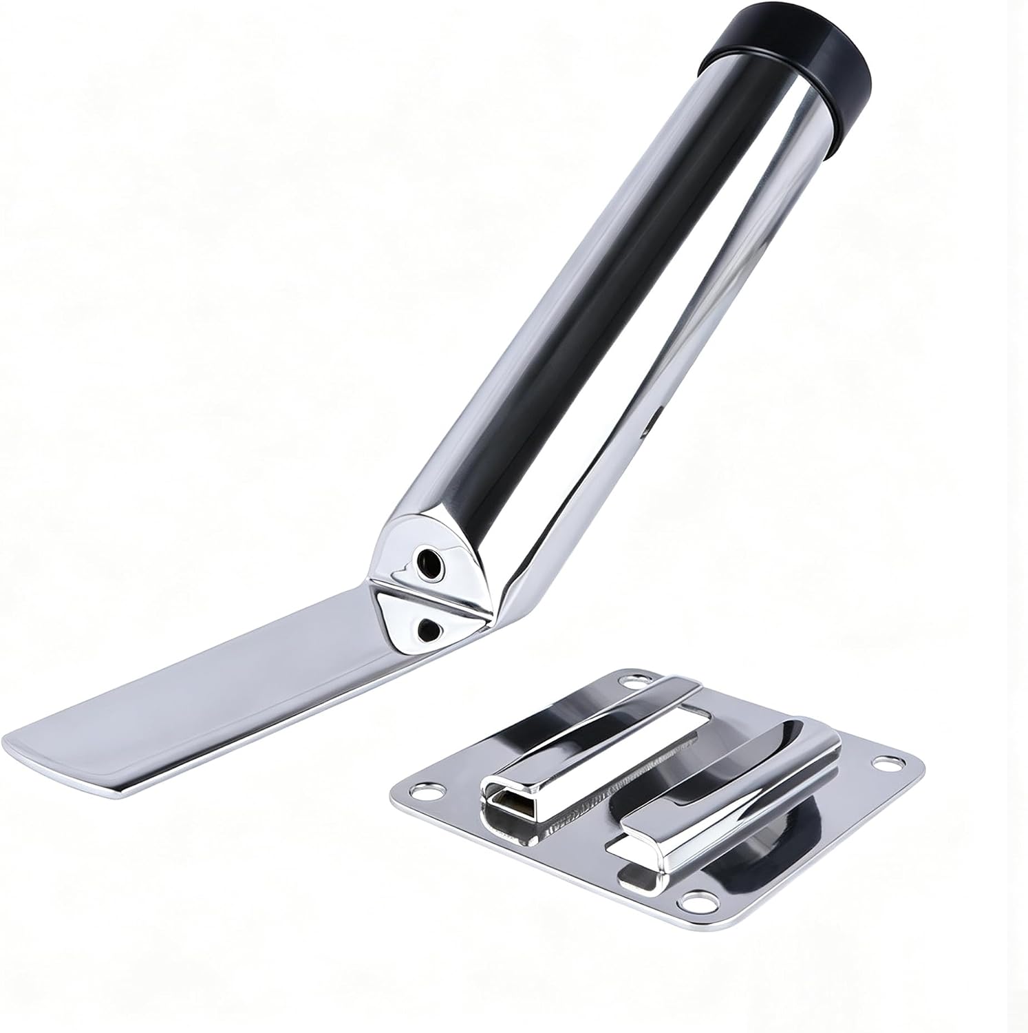 Marine Stainless Steel Fishing Rod Holder, Adjustable Rod Holder for Boats | Stainless Steel Boat Rod Holders, Marine-Grade Fishing Pole Holder for Boat & Yacht - Durable Adjustable Deck Mount Support