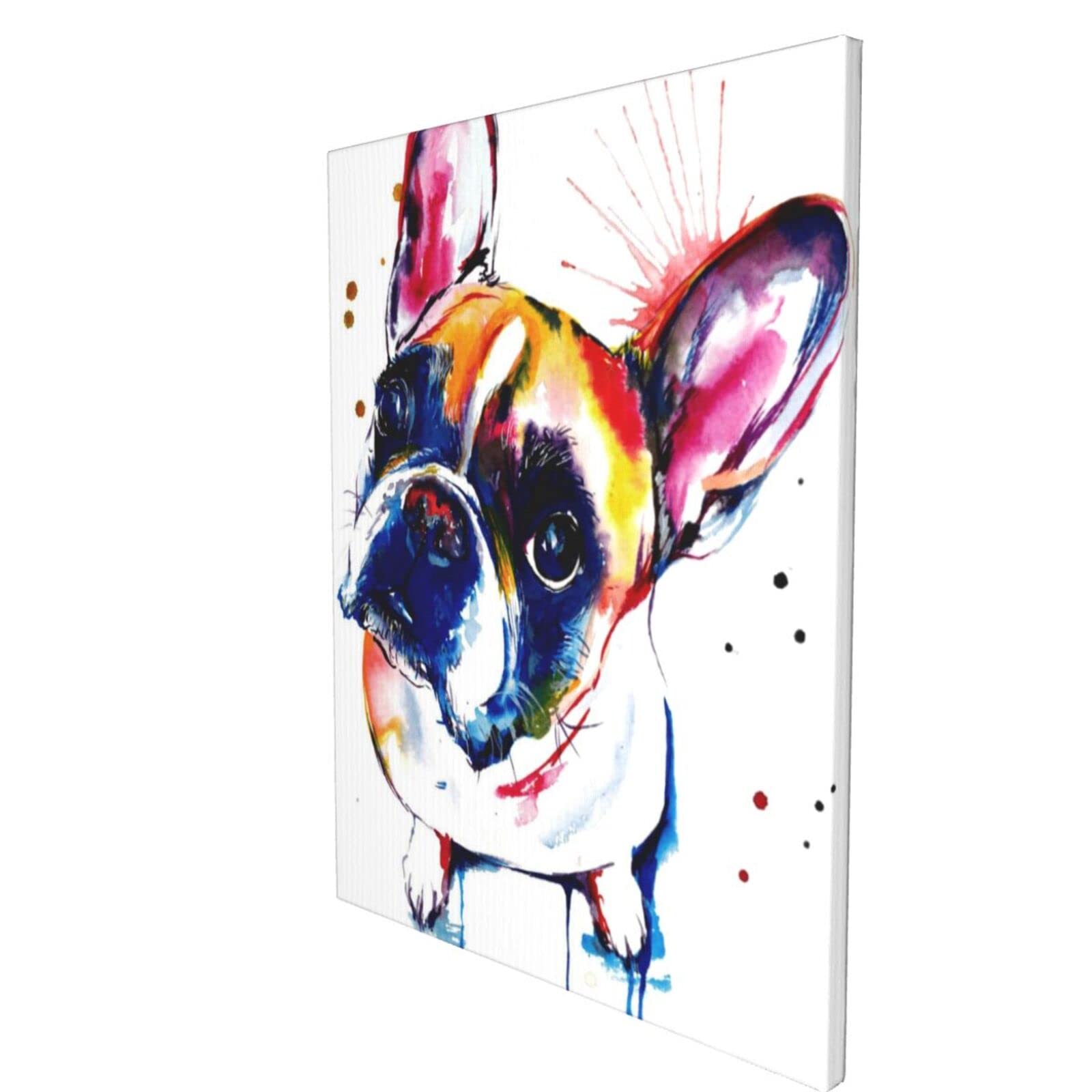 アートパネル　アート　絵画　絵　ポスター　壁掛け　額縁　フレンチブルドッグ　犬 Amazon.co.jp: フレンチブルドッグ 水彩犬 アニメ ポスター アート