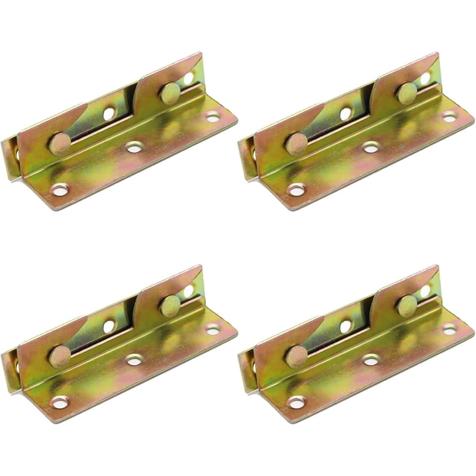 Huwoyg One Color 8Pcs Bed Rail Bracket Hinge Replacement Fittings Wooden Wood Attachment Fitting Brass Connection For Beds