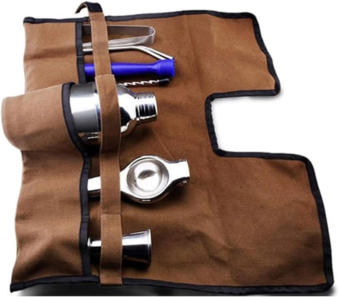 Juego de coctelera de acero inoxidable 9 piezas con bolsa de lona miniatura 3