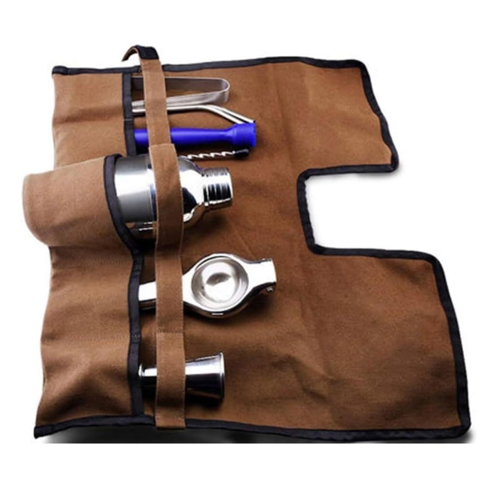 Kit d'outils pour Shaker à Cocktail en Acier Inoxydable, Ensemble de Shaker de Bar avec Sac de Rangement Portable pour mélanger des Boissons, Bar, Maison, Salon et fête