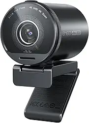 Webcam EMEET SmartCam S800 4K para streaming ao vivo e reuniões online, sensor Sony de 1/2', suporta HDR, autofoco duplo PDAF e ToF, 1080p a 60 FPS, 2 microfones com cancelamento de ruído, FOV 40°-73°