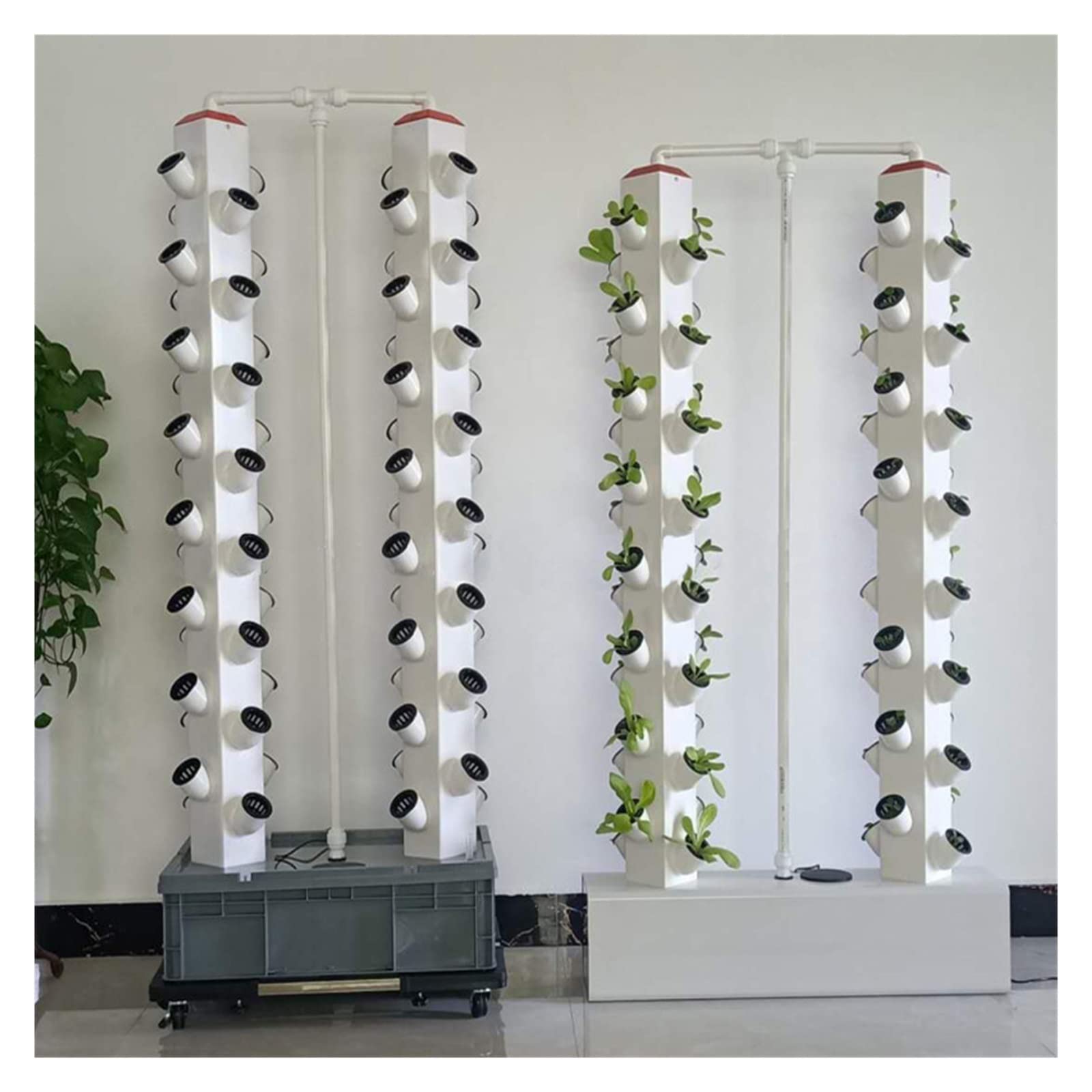 Sistema de cultivo hidropónico en interiores Sistema hidropónico inteligente con torre hidropónica vertical ligera Equipo de jardinería Jardineras, kits y sistemas de cultivo hidropónico (color: G,