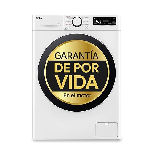LG F4DR6010A0W - Lavadora Secadora Inteligente, 10/6kg, AI Direct Drive, 1400rpm, Carga Frontal, TurboWash 360º, Vapor Steam, Serie 600, Blanco