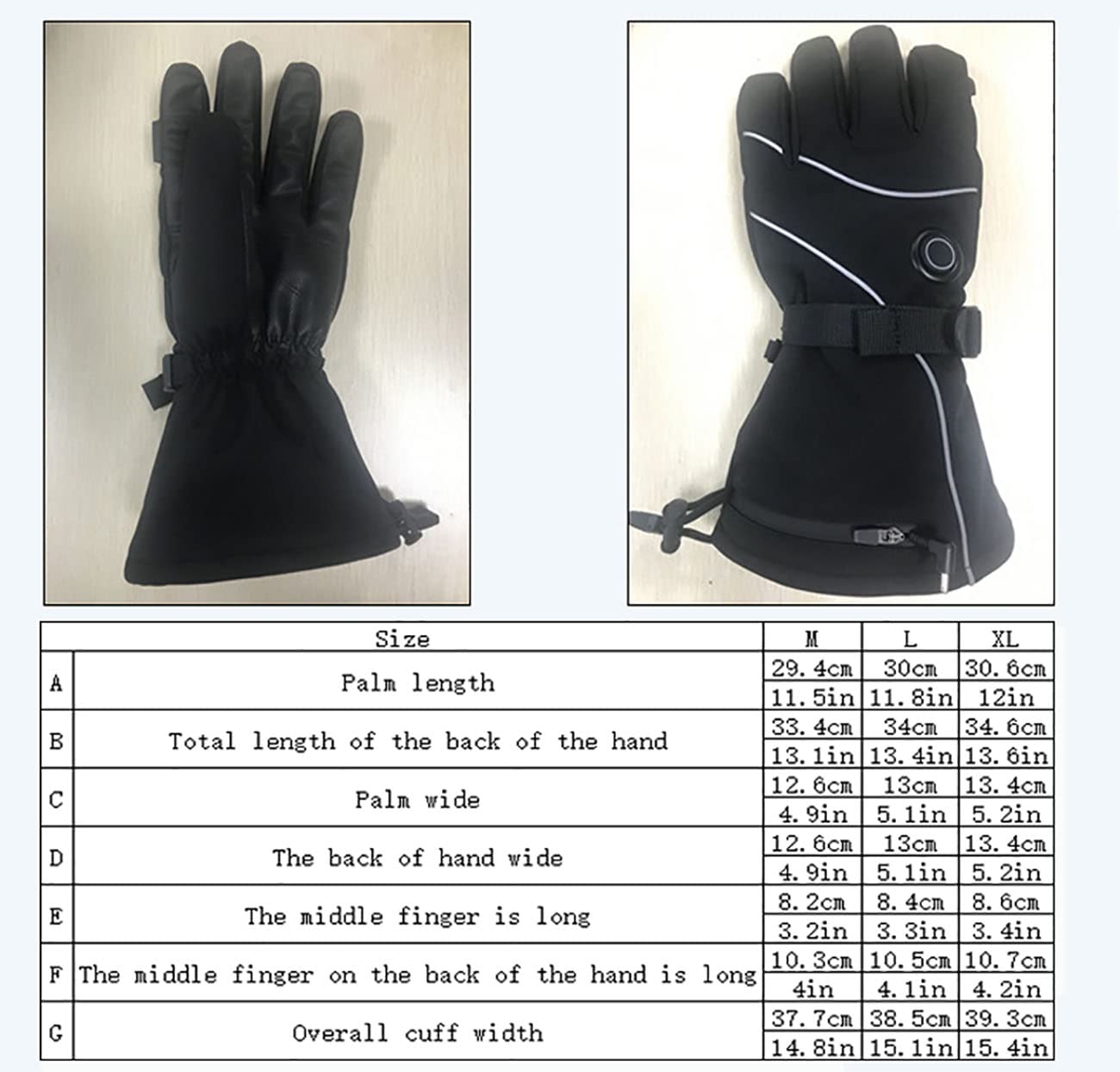 CHEWYNP Guanti Riscaldati da Moto da Uomo, Guanti da Sci Caldi da Donna, Guanti Impermeabili con Batteria Ricaricabile da 4000 mAh, Guanti Touch Screen Invernali per Pattinaggio Escursioni