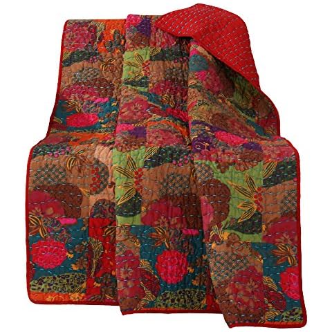 Greenland Home Jewel Quilted Throw, Multi Cover
