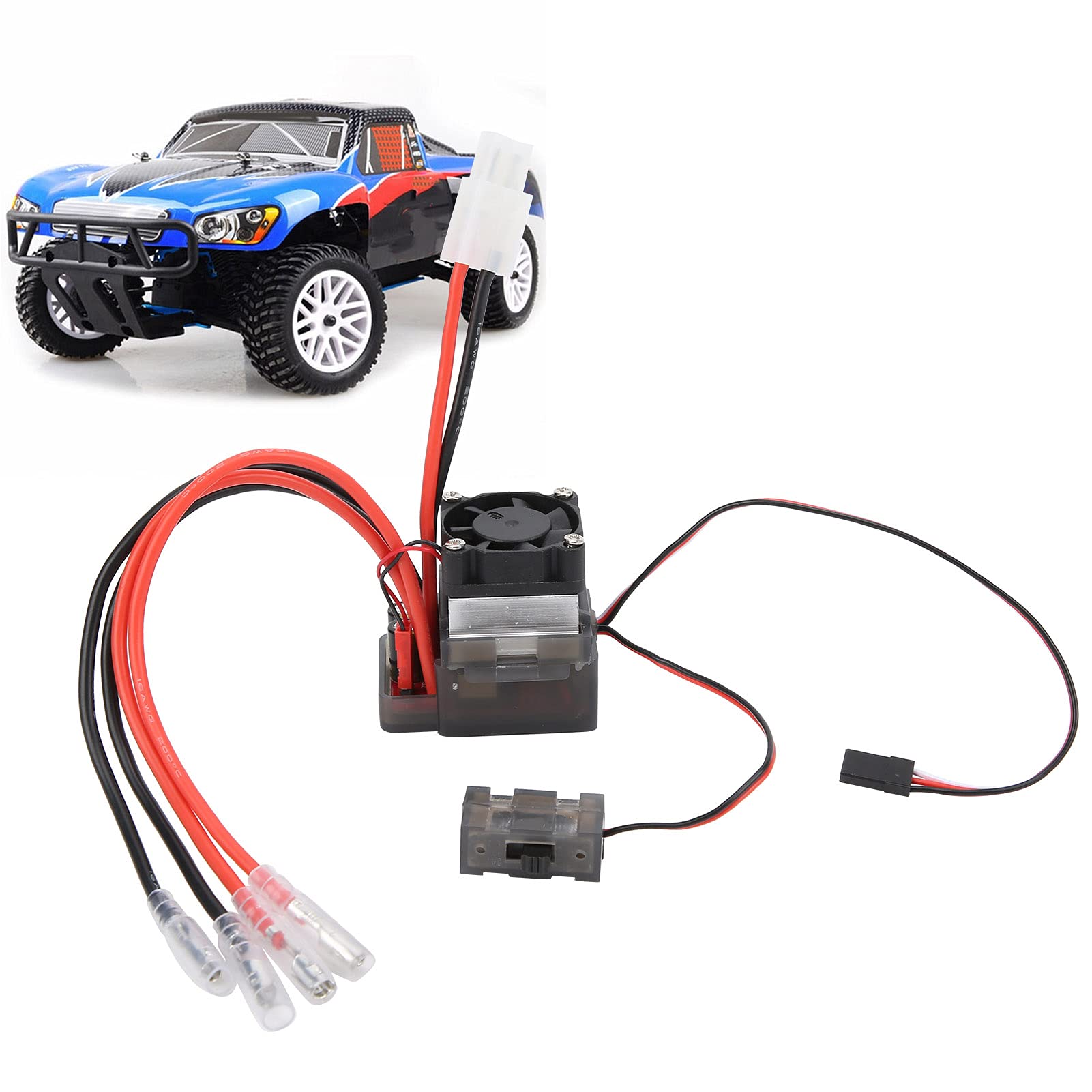 Lybunair 320A ESC Brushed Bidirectionnel – Régulateur 7,2-16V Avec Ventilateur – Pour RC Voiture Et Bateau – Protection Intégrée