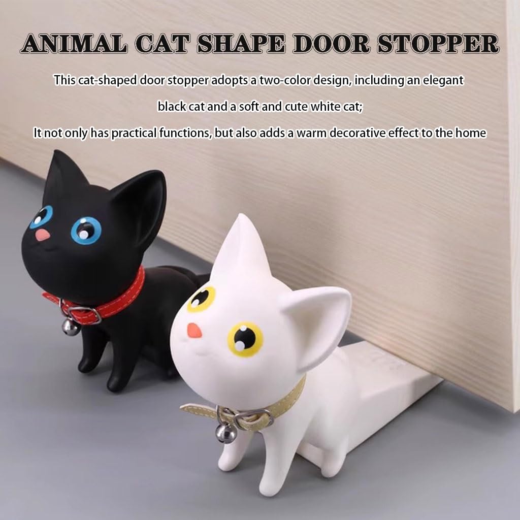Rutschfester PVC-Türstopper Für Zuhause, Niedlicher Katzen-Door Stopper Zum Schutz des Bodens, Kunstdeko, Geschenk Für Katzenliebhaber(Set)
