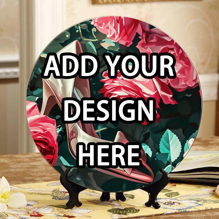 10-Inch Ceramic Plate with Minimalist Snowflake Design, Wall Hanging Hook and Display Stand, Ideal for Home Decor and Parties