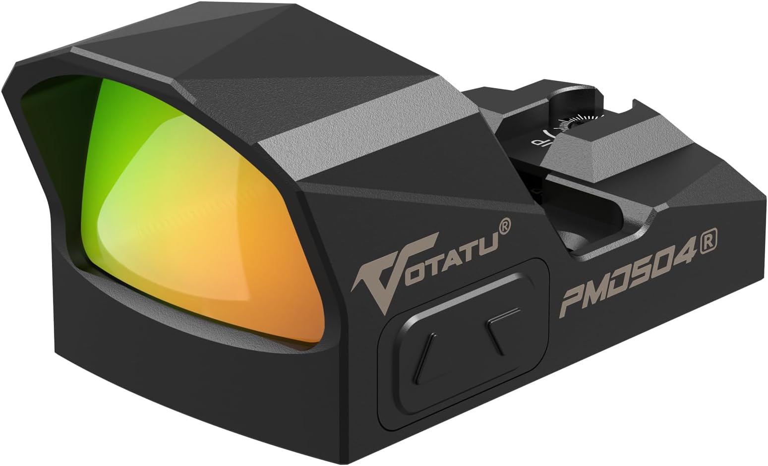 PMD504-R Multiple Reticle Red Dot Sight Compatible with RMR Footprint and Picatinny Mount - Shake Awake 1x24mm Micro Reflex Sight 2 MOA Dot 62 MOA Circle Optic