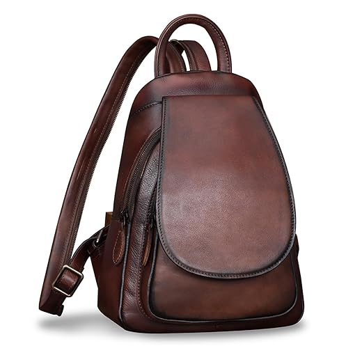 IVTG Mochila feminina de couro legítimo, bolsa de ombro, designer de moda, mochila clássica, mochila casual