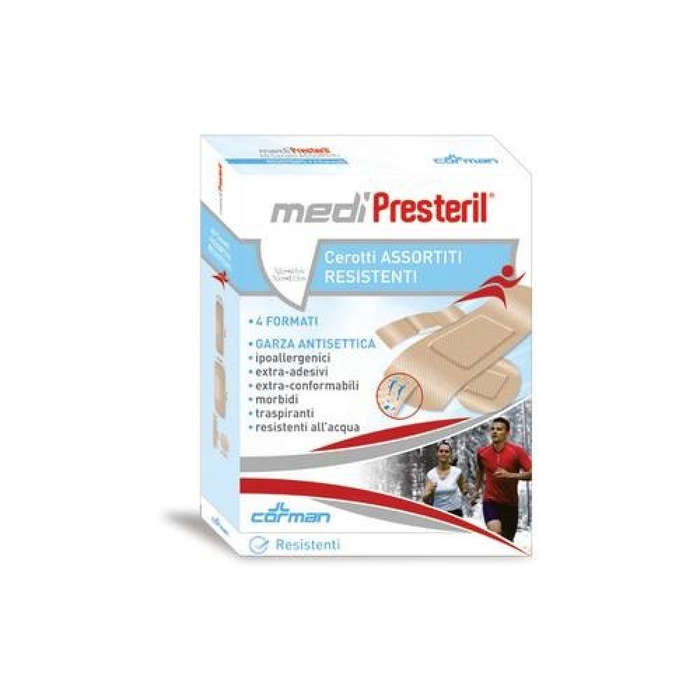 Corman mediPresteril 20 cerotti assortiti resistenti all'acqua