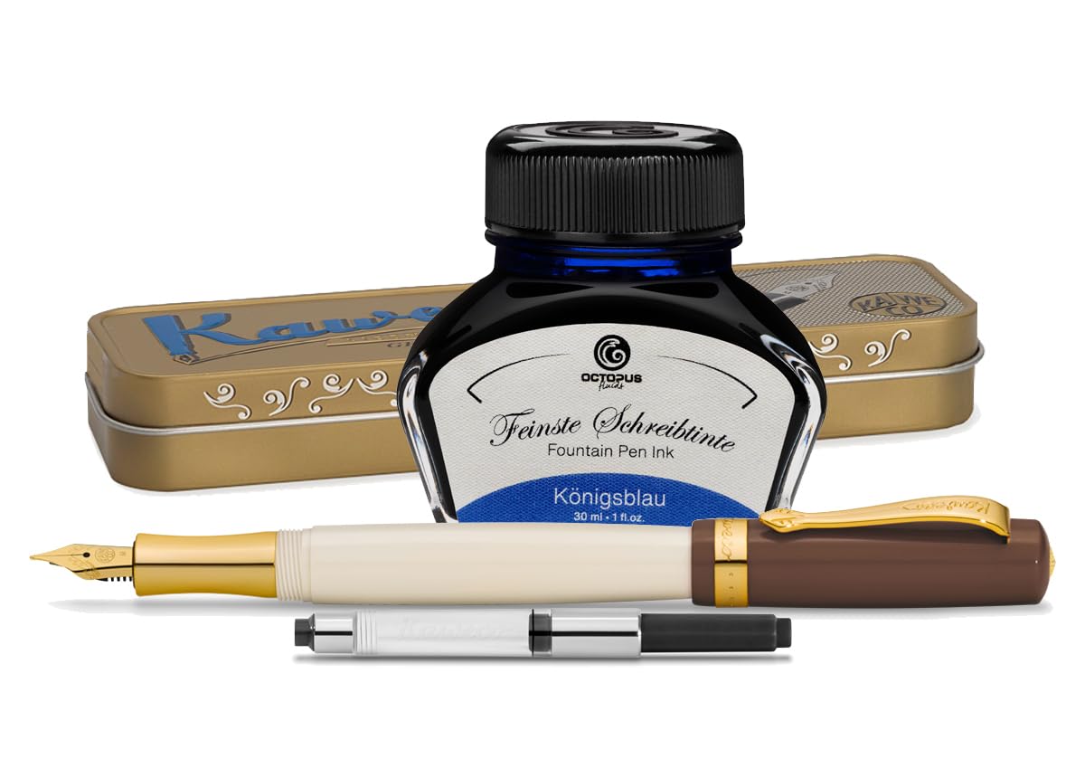 Kaweco Student Füllhalter mit 30 ml Füllhaltertinte, Konverter und Metalletui