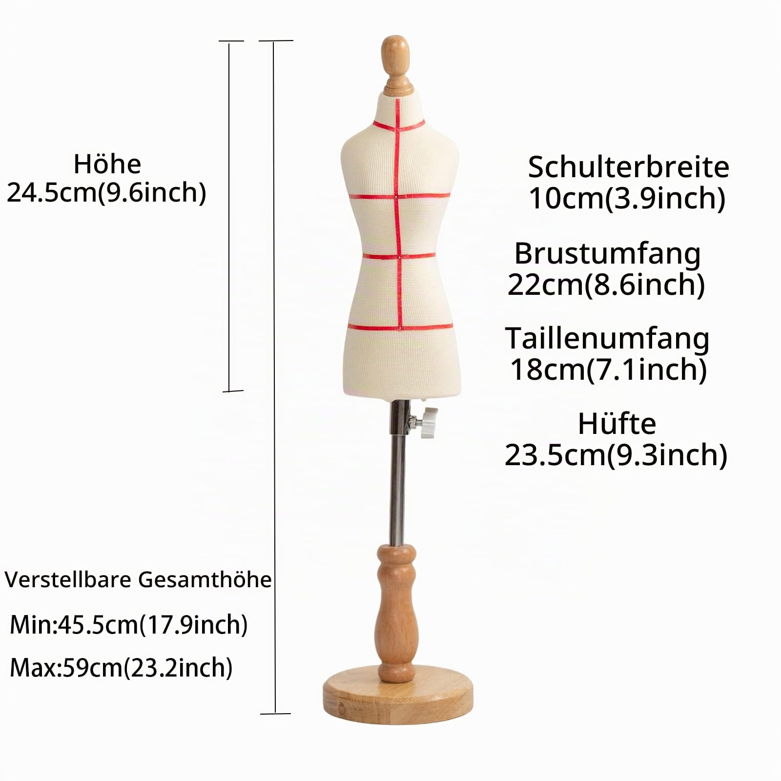1/4 Weibliches Schneiderpuppe （es handelt Sich Nicht um Erwachsenengröße. ）Es können Nadeln in die Schneiderpuppe gestochen Werden.(1/4)
