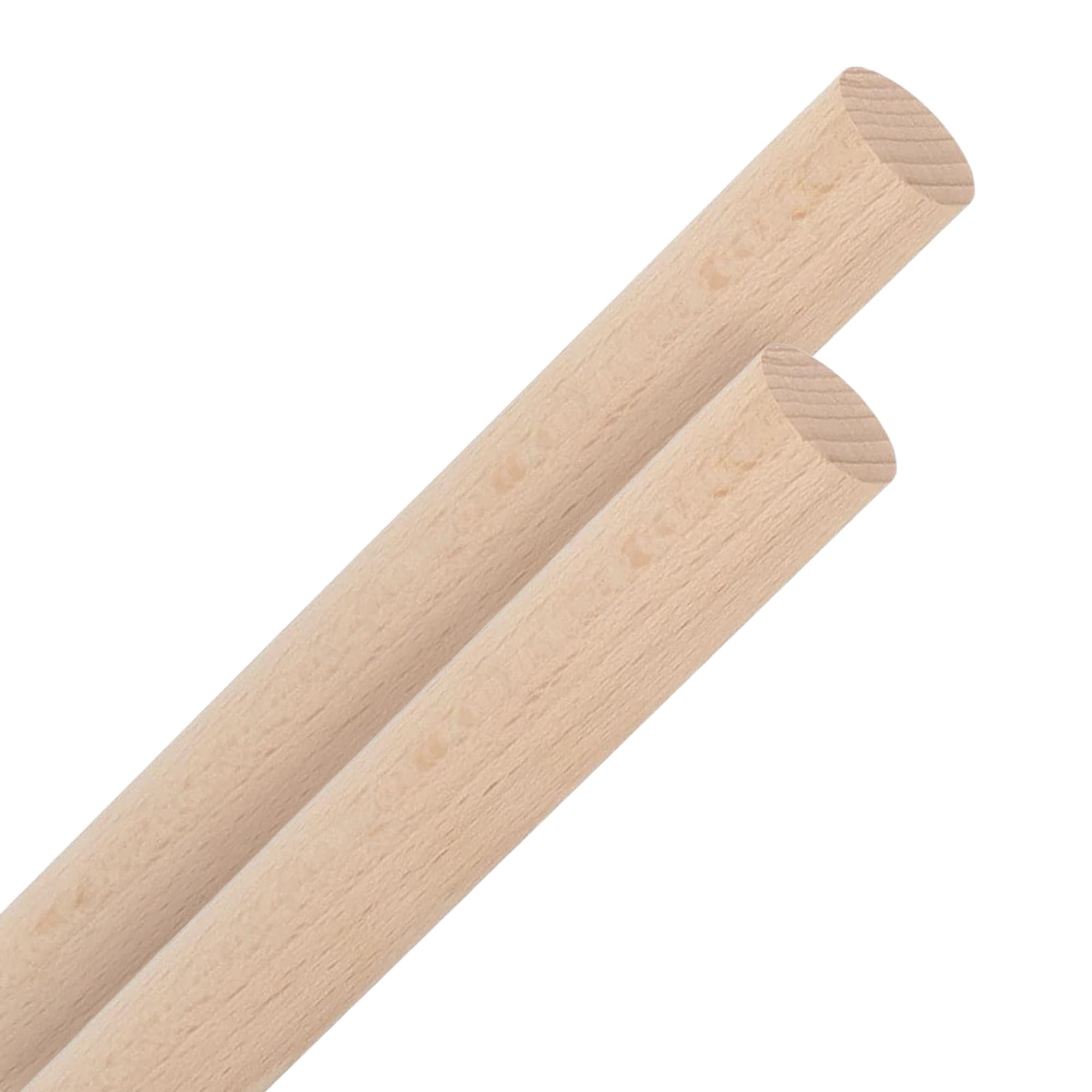 1" x 36" wooden dowel rods set - 2 pack birch natural long hardwood dowels for railings, supports, garden structures - sanded smooth - versatile for woodworking, furniture, decor, diy projects