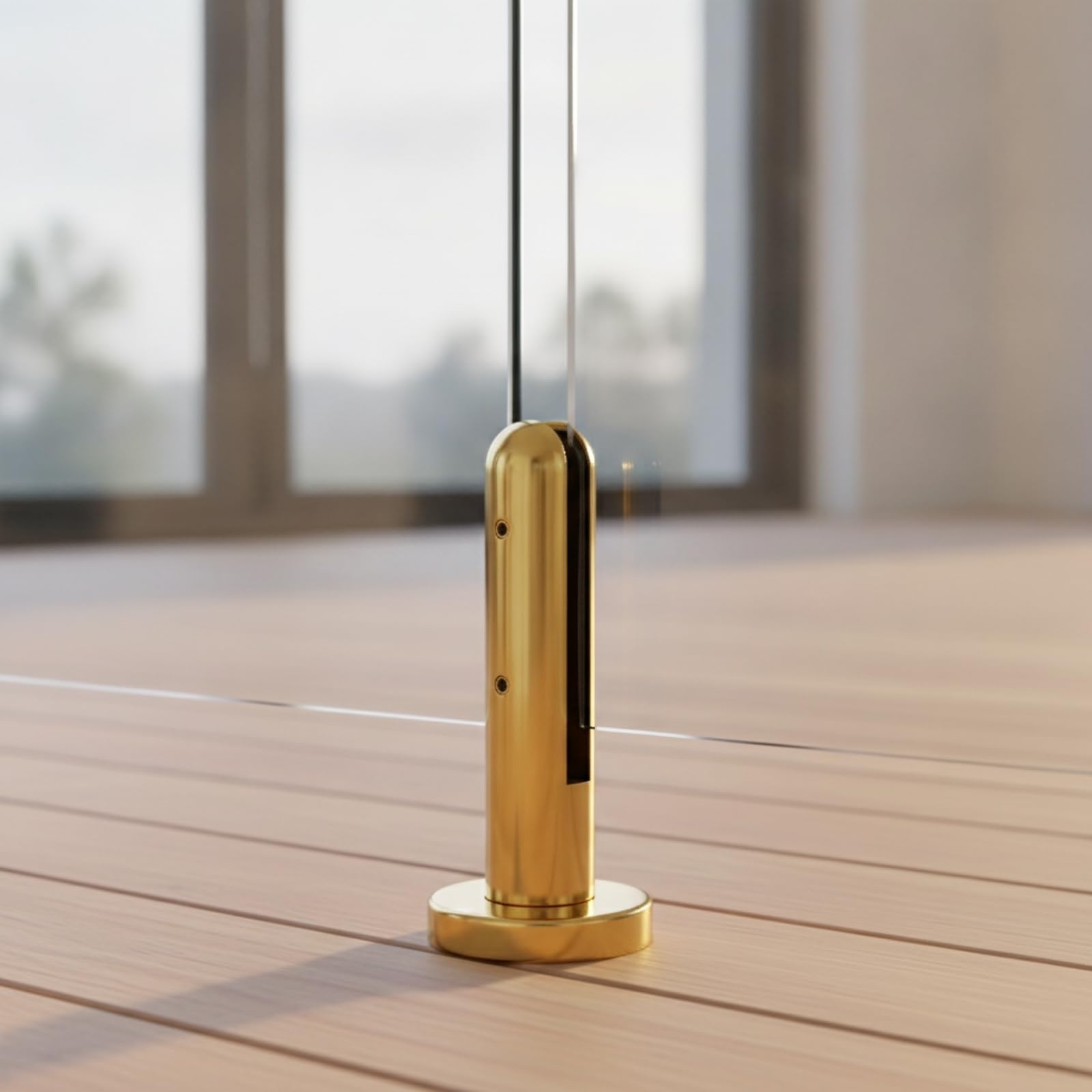 Herraje para Piscina Soporte Abrazadera Montura Sostén Acero Inoxidable 304 de Larga Vida con Inserto Acolchado Diseño Cilíndrico Pulido Dorado