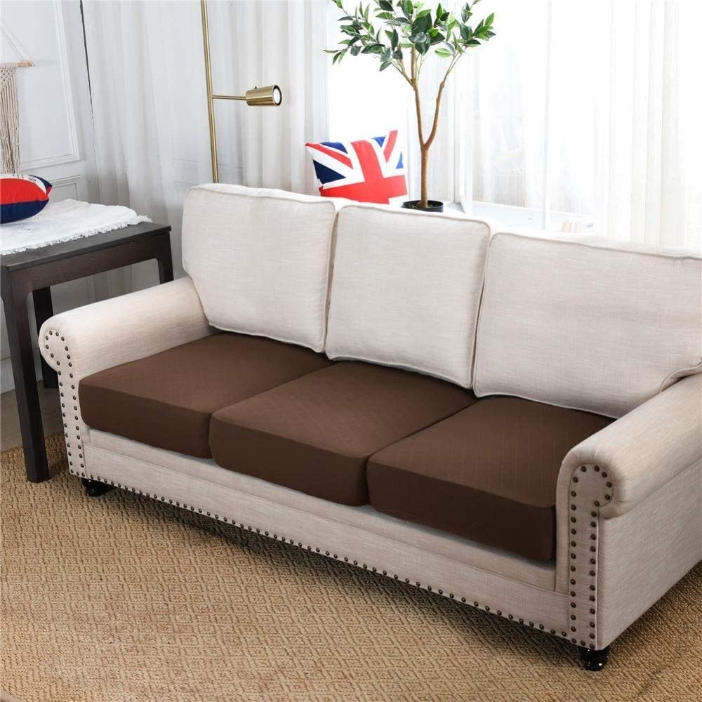 Housses de canapé extensibles élasthanne jacquard anti-plis à coussins séparés