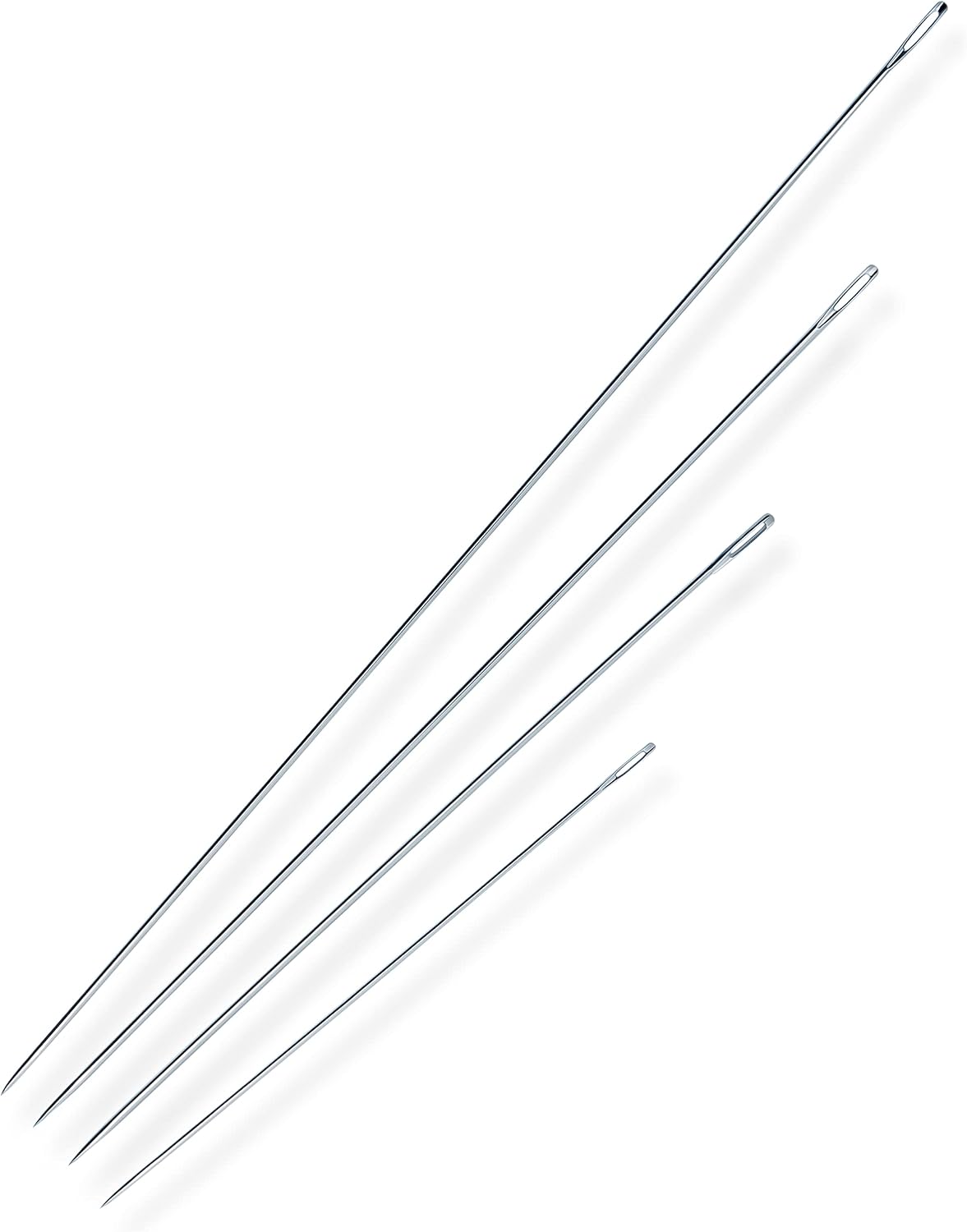 Dritz Home 9021 Long Straight Upholstery Hand Needles, Size 6, 8, 10 & 12-Inch (4-Piece), Silver