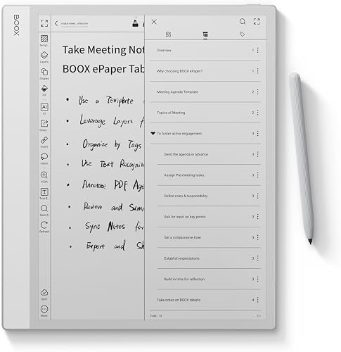 BOOX Tablet Note Max 13.3 B/W ePaper Notebook Carta 1300 300 PPI 6G 128G No Frontlight