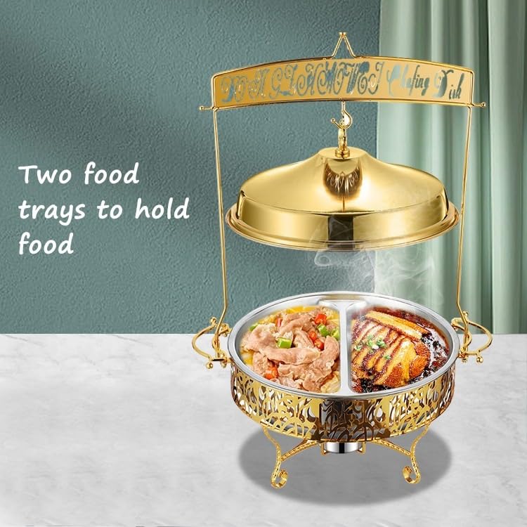 Juego de 4 calientaplatos for Buffet de Acero Inoxidable