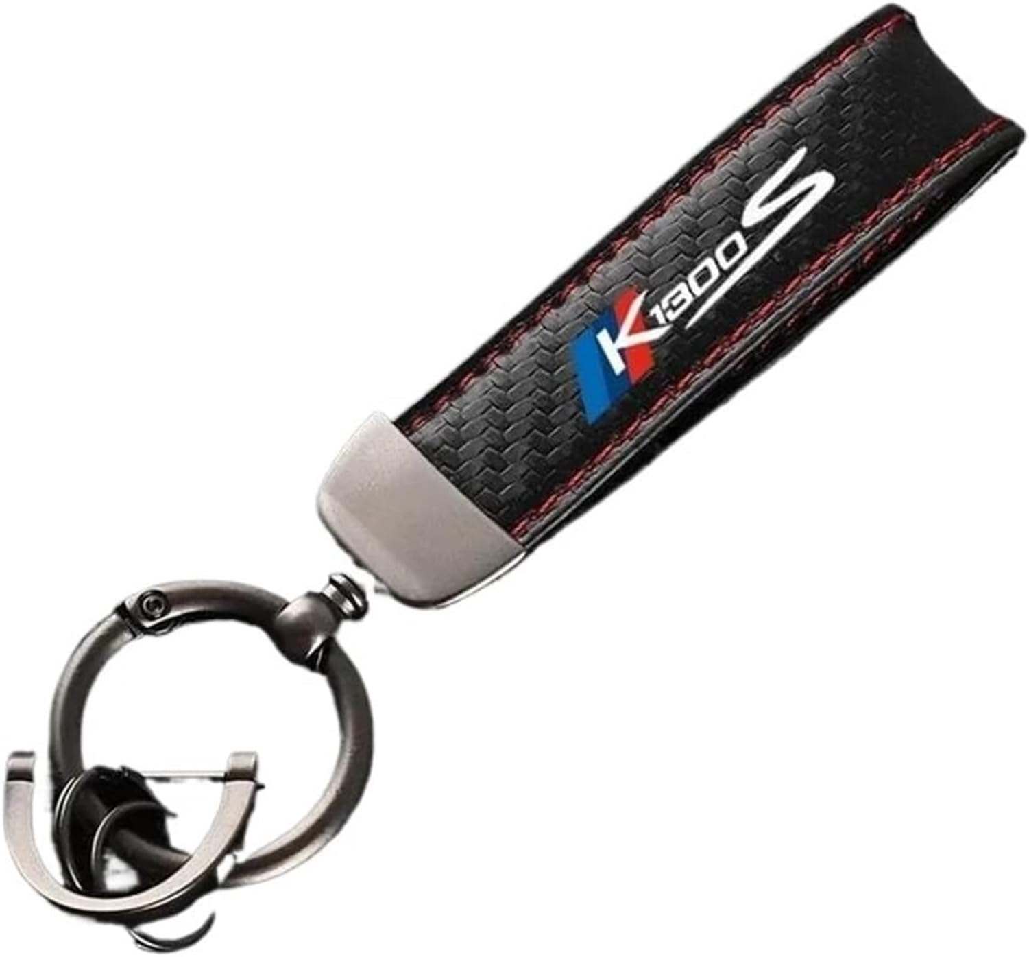 XIUNYIE For K1300S Motorrad Motorcycle Leather Key Holder Horseshoe Buckle Keyring Jewelry Accessory, C