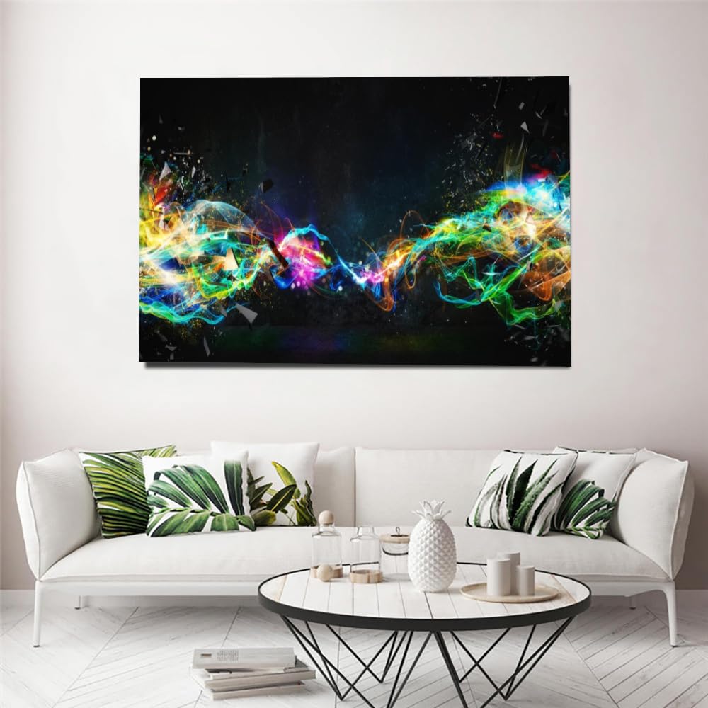 poster 1 pezzi Scarabocchio astratto 1 Pezzi di Tela,1 Pannelli Wall Art Poster,Moderno Canvas,1 Pannelli Quadro su Tela,Quadri Moderni Stampa di Immagini musica elettronica,Decorazioni casa 30x50cm