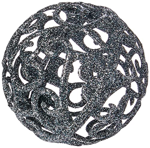 Cromus BOLA ARABESCO VAZADA CZA 8cm (BOLAS) JG C/6 PC, Cinza