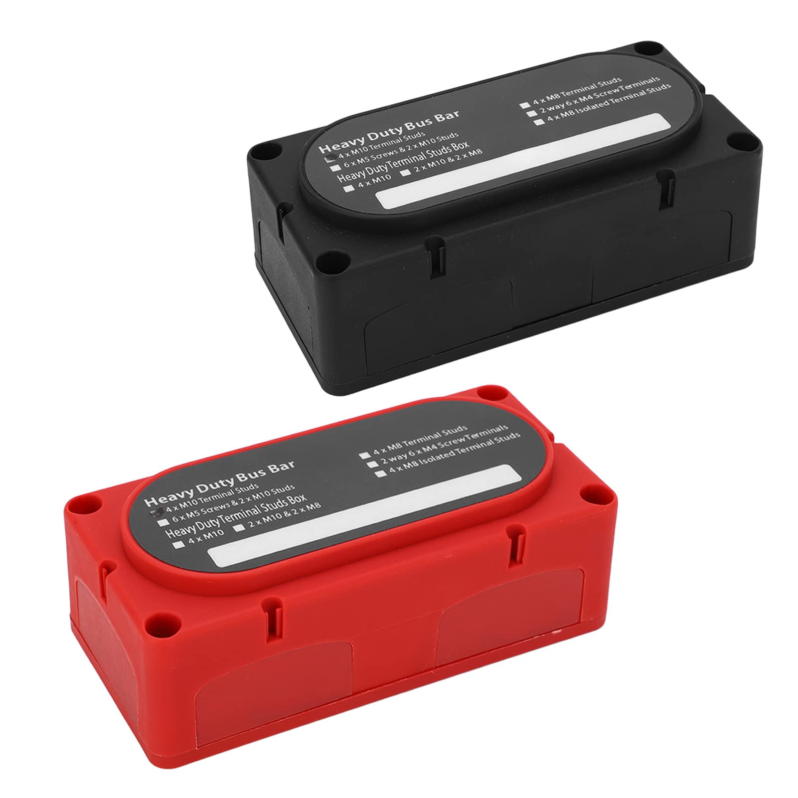 Bloque de Terminal de Distribución de Energía de 2pcs con 4 Estudio (300A) - Barra de Conexión para 12‑48V Automóviles, RV, Yates y Barcos