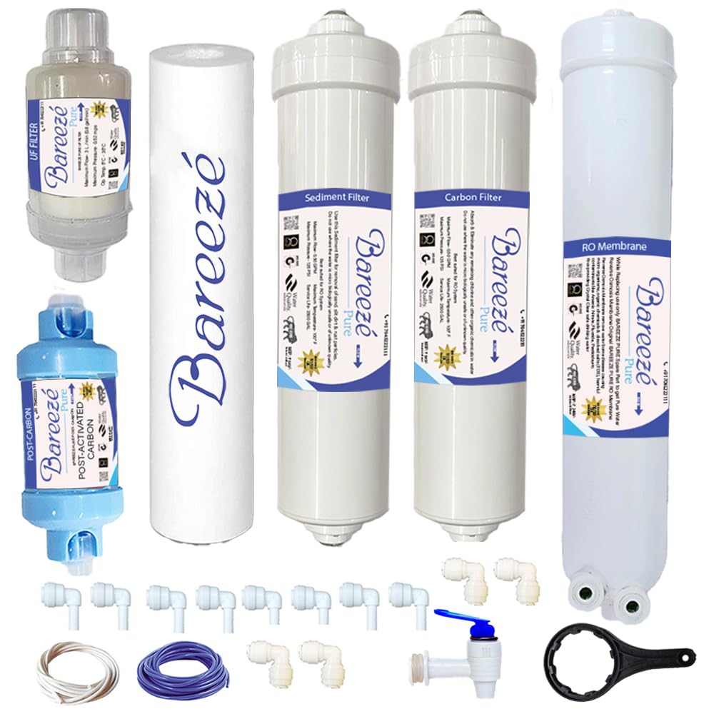 Bareeze Pure Service Filter Kit Compatible with Kent Grand Plus RO+UV Water Purifier-image-43