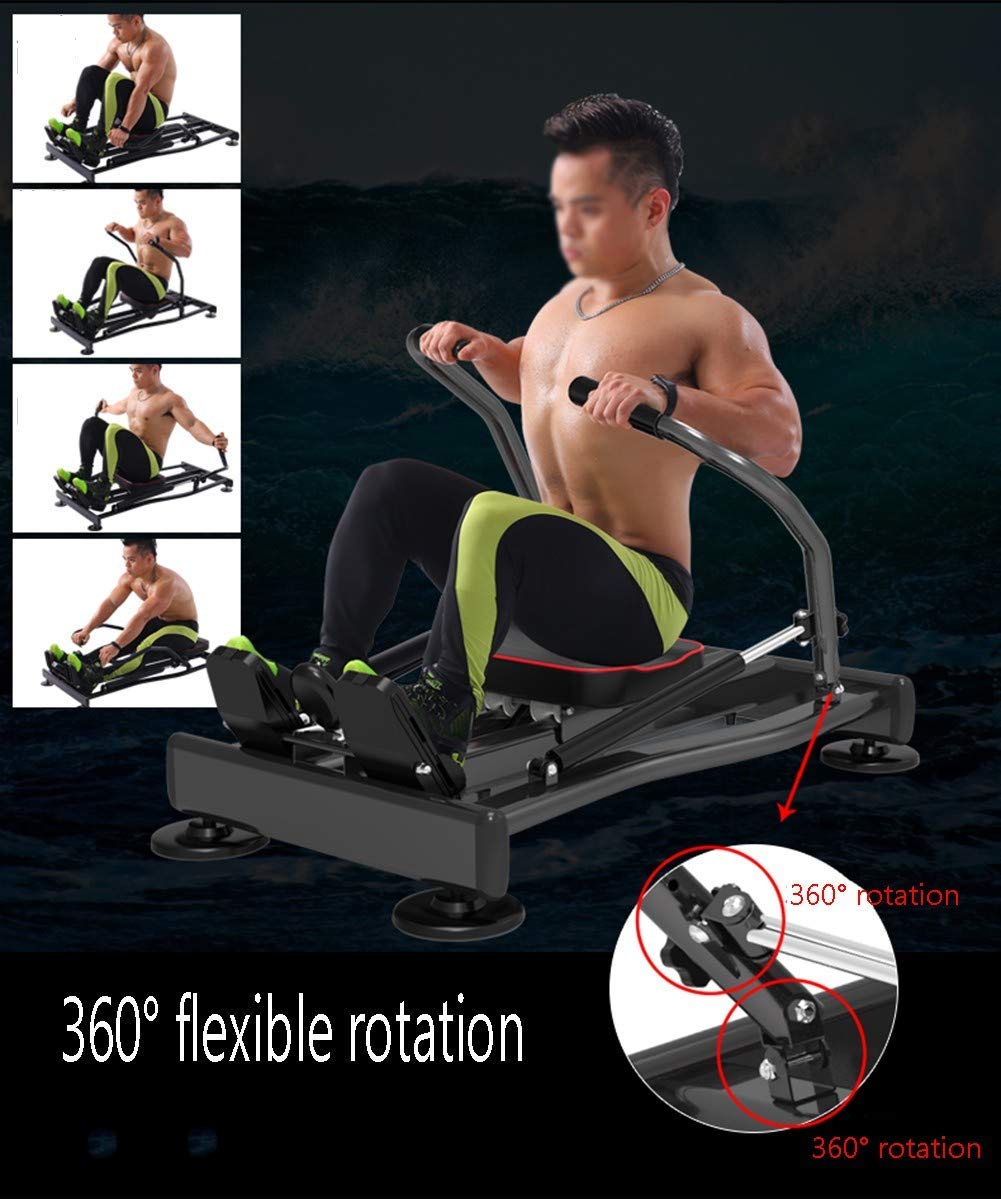 Vogatori per Uso Domestico, Vogatore Idraulico Panca per Vogatore da Interno Attrezzatura per Il Fitness Addominale, 4 Livelli di Regolazione della Resistenza, Display LCD, carico