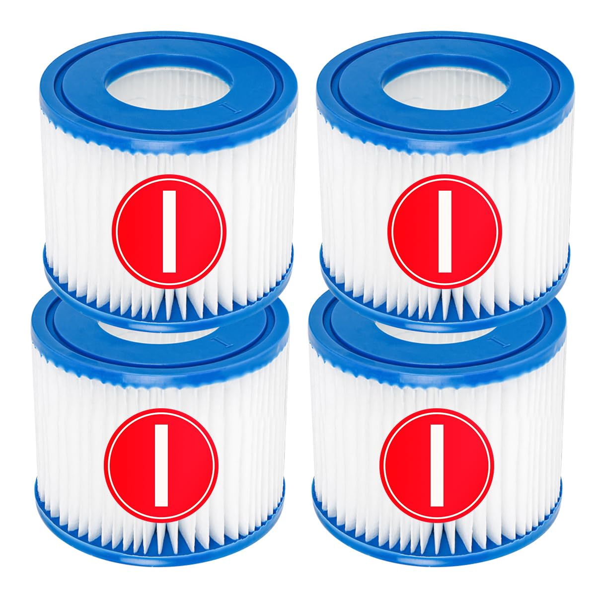YanBan Cartucho de Filtro de Piscina Compatible con Best-Way 58381 Bomba de Filtro, Paquete de 4 filtros de Repuesto compatibles con Flowclear Tipo I