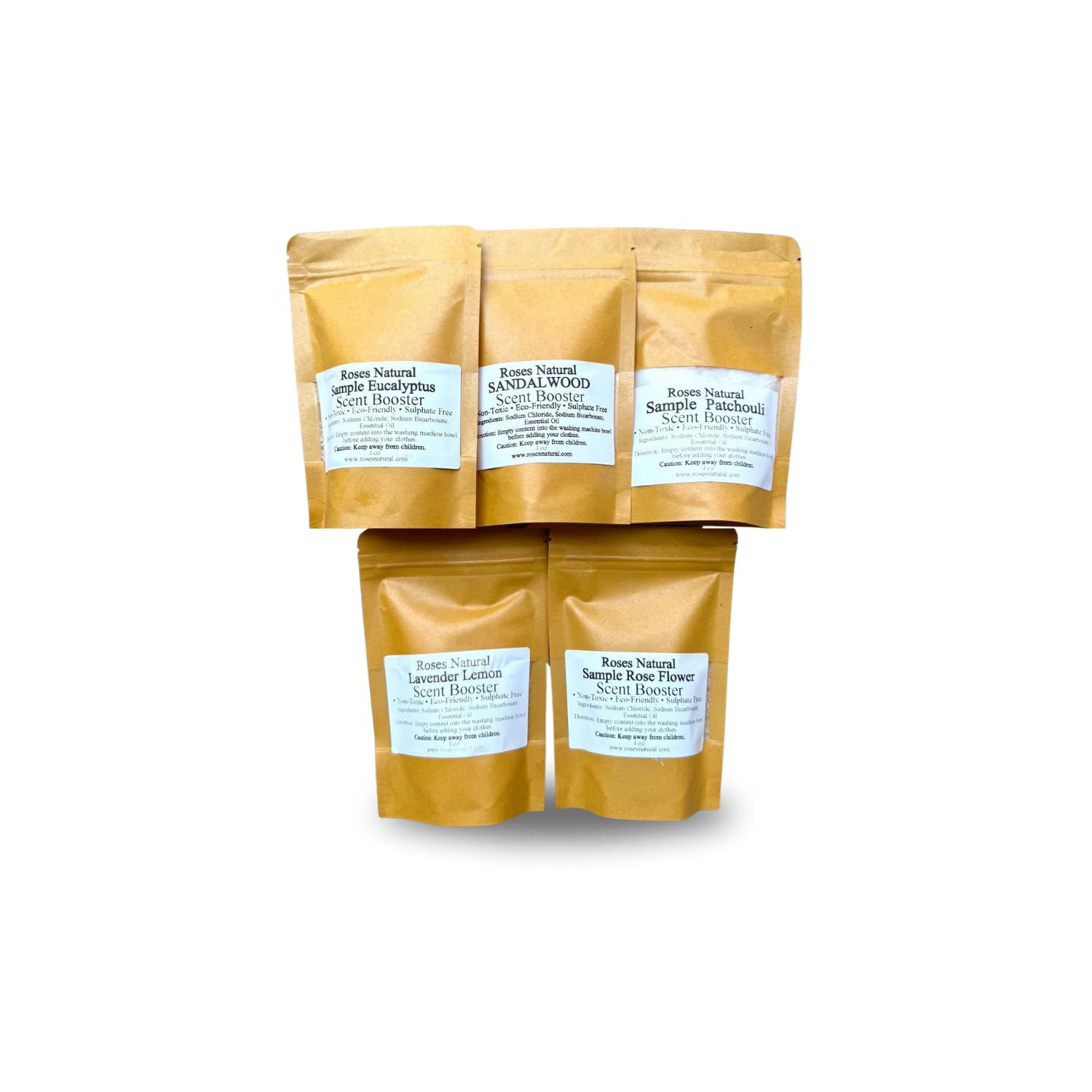 Laundry Scent Booster Discovery Kit โ 5 Packs, Each 4 OZ โ Fresh, Long-Lasting Fragrance for Laundry, Eco-Friendly & Safe for All Fabrics