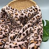  RAEF Nachahmung Otter Kaninchen Haar Pelz Stoff Leopardenmuster Plüsch Kleidung Spielzeug Schals Taschen Teppiche DIY Innendekoration Stoff