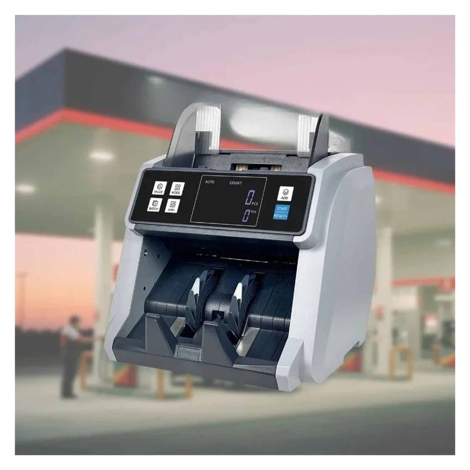 Machine à Compter Les pièces de Monnaie Compteur d'argent à Chargement par Le Haut, Scanner de contrefaçon UV avec préréglage et ajout Valeur