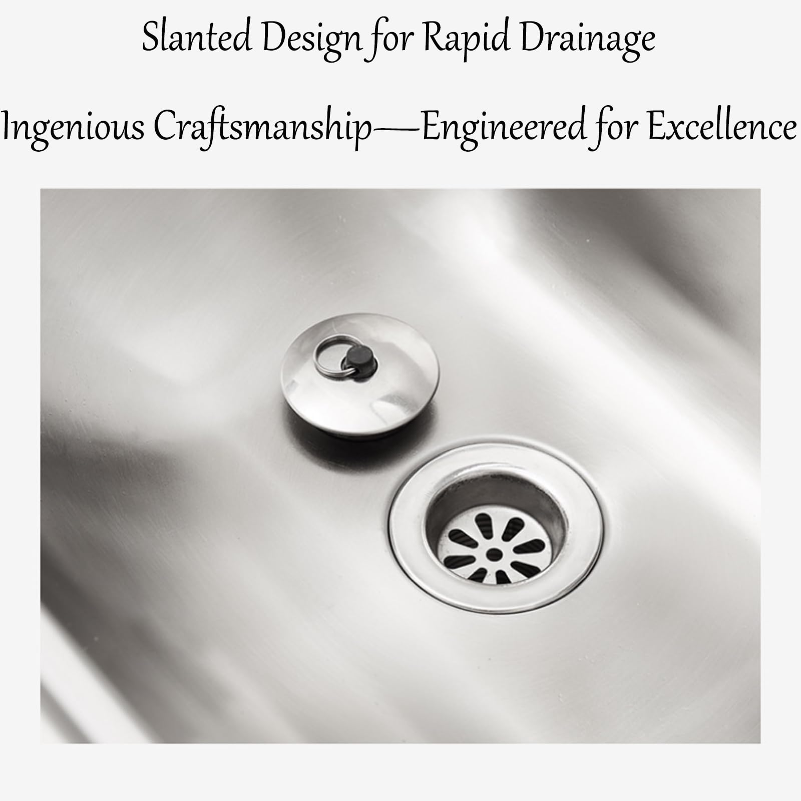 Fregadero de pared de acero 304 sin entrada con juegos de grifo, lavabo comercial de metal cepillado para lavandería, baño, kit Clete Draina incluido