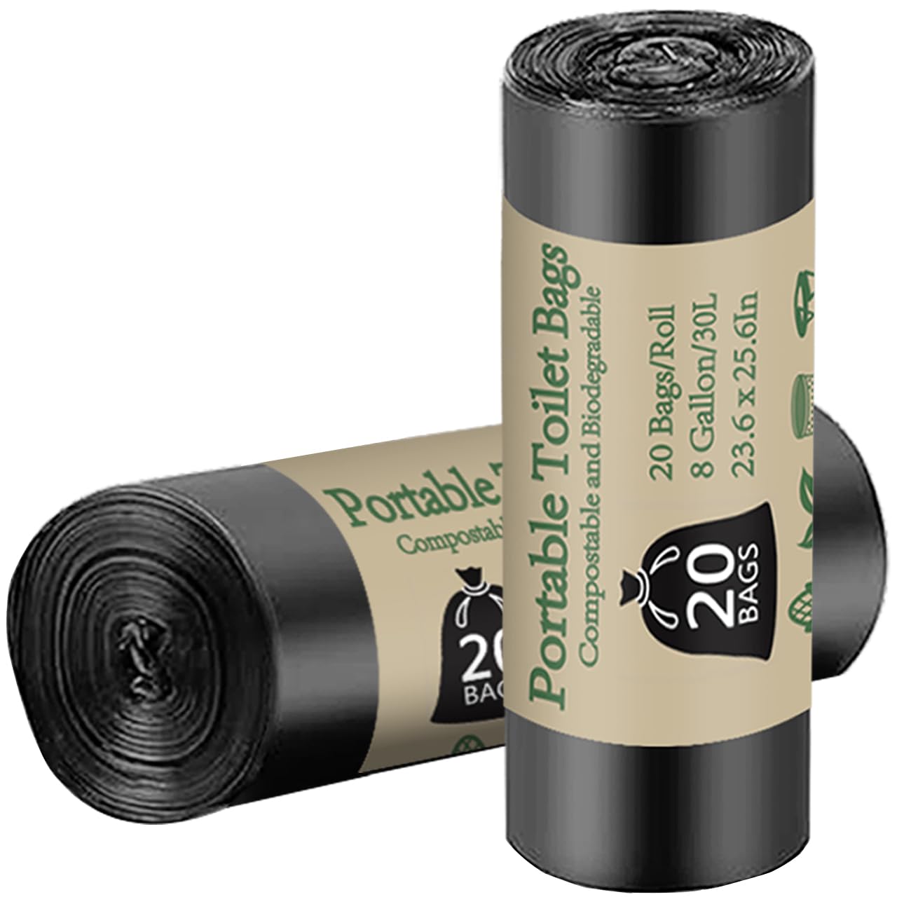 Portable Toilet Bags - Camping Toilet Bags, Toilet Replacement Bags, Heavy Duty 1.3 Mil, For 5-8 Gallon Portable Toilets and Buckets Toilet,