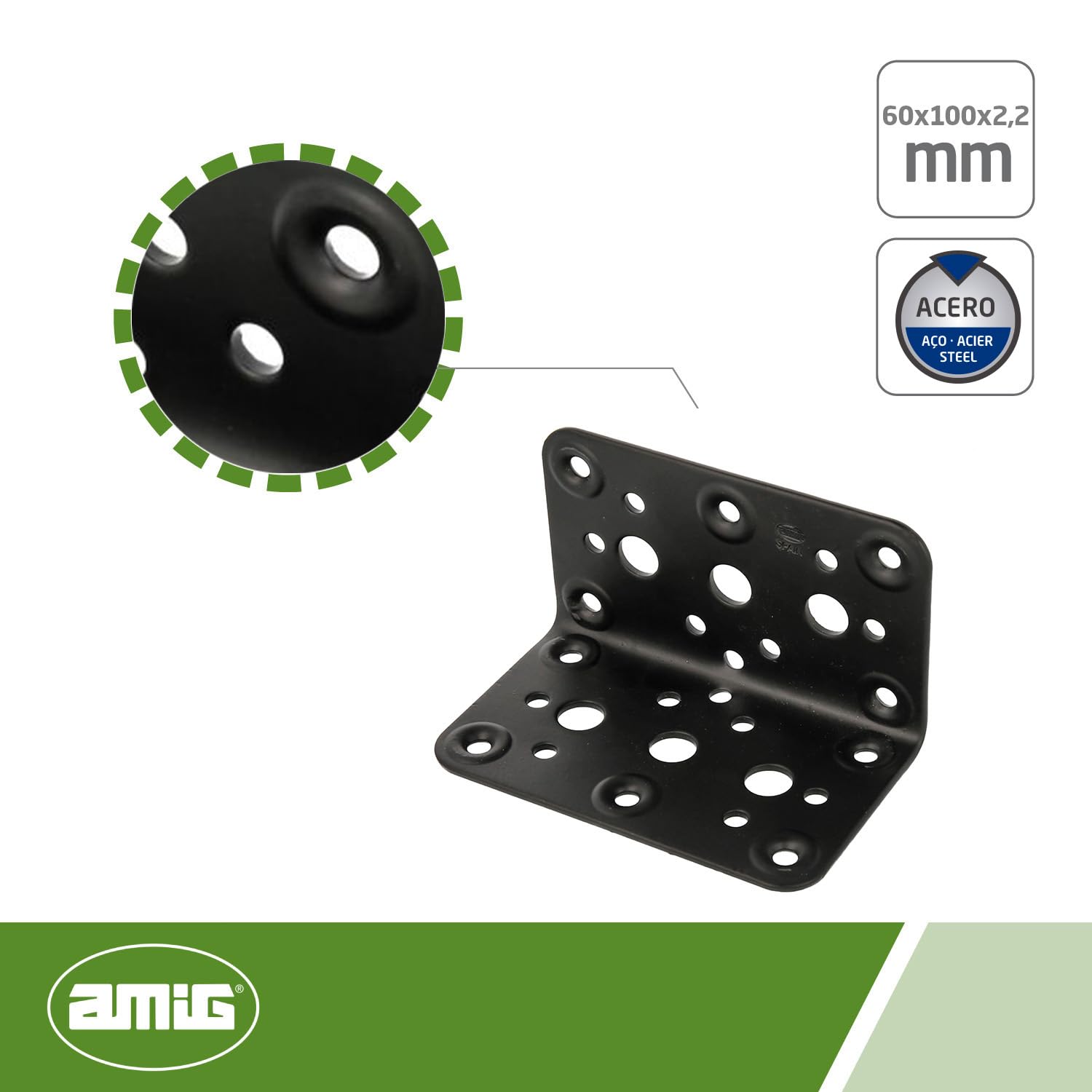 Amig Angle 304-60 Black, Bleu - Image 4