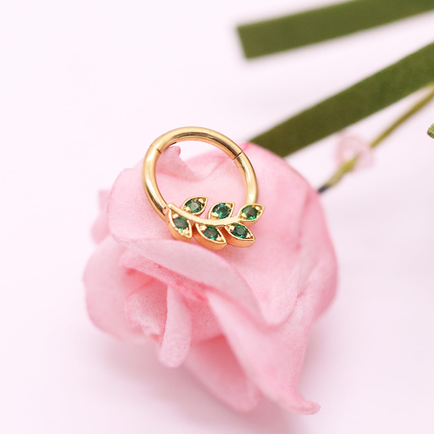 16G 316L Stainless Steel Earring Hoop Cluster CZ Hinged Segment Clicker Daith 8/10mm Inside Diameter Clicker Helix Ear Piercings for Women Men - Image 6