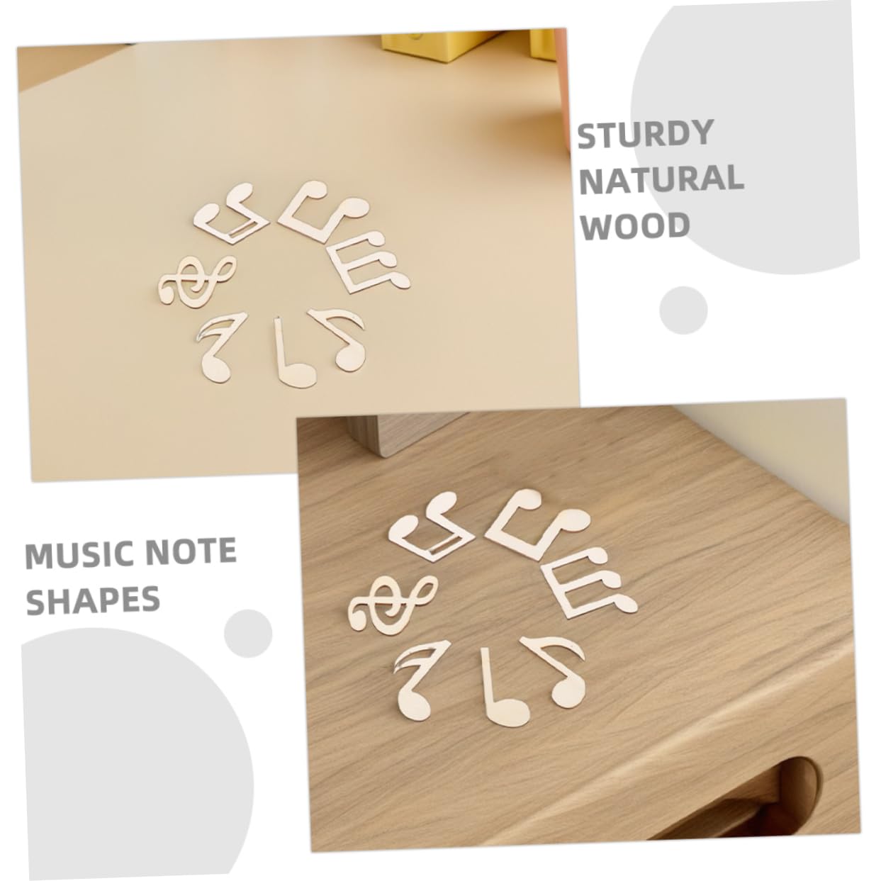 Cabilock 100piezas Notas Musicales De Madera Sin Terminar Piezas Para Manualidades Decoración De Madera Para Fiestas Recortes Para Proyectos De Suministros Para Fiestas Infantiles