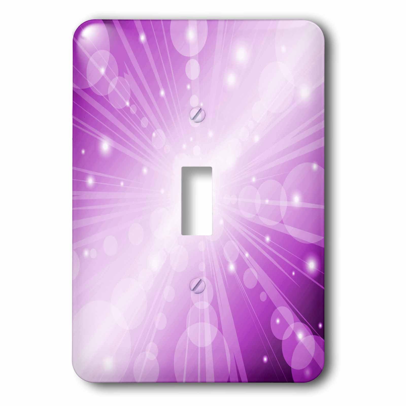 Interrupteur à bascule simple violet 3dRose lsp_101534_1 avec motif bulles