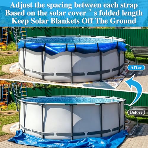 6 Piezas Correas Solares Ajustables para Cubierta de Piscina miniatura 5