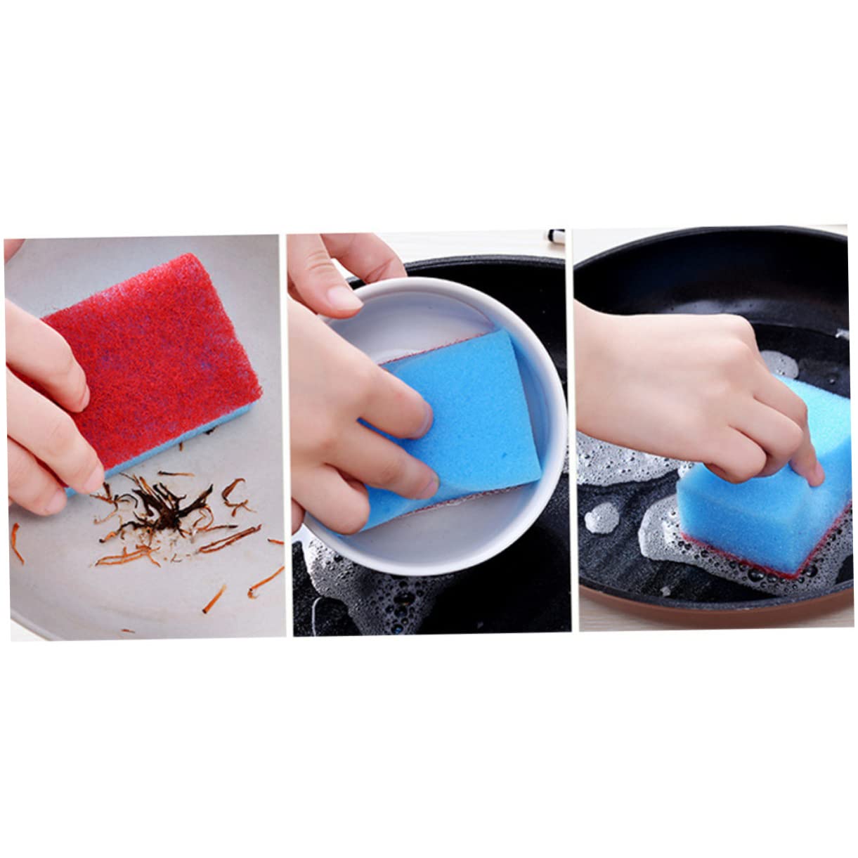 Gatuida 2 Sets Spülschwamm-Pads Spülschwamm Für Die Küche Mehrfarbiger Reinigungsschwamm Für Die Spülmaschine Spülpads 50 Stück * 2