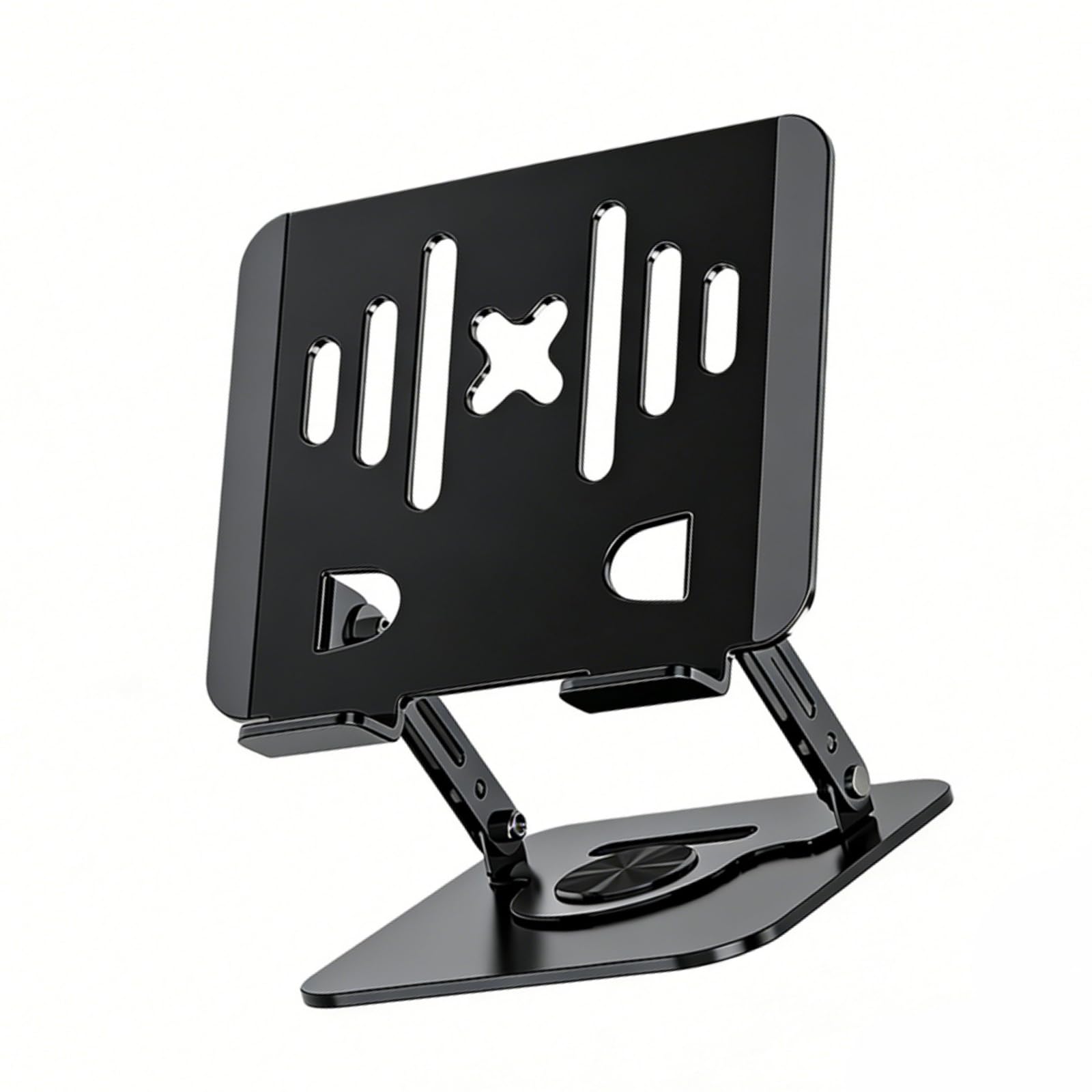 Ekoama Foldable Adjustable Desk Stand for Tablets and Laptops with 360 Rotations Carbon Steel Ergonomic Design