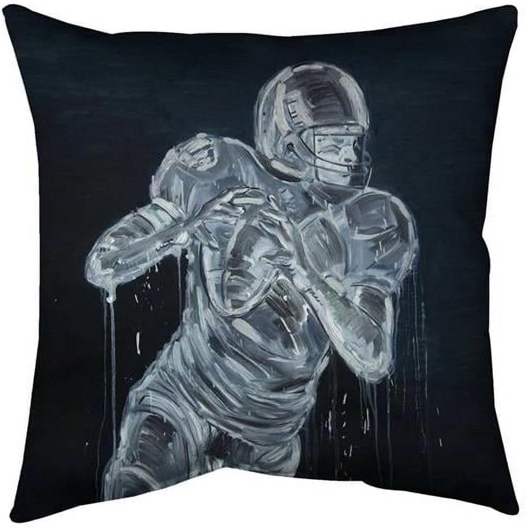 26 x 26 in. Football Player-Double Sided Print Indoor Pillow