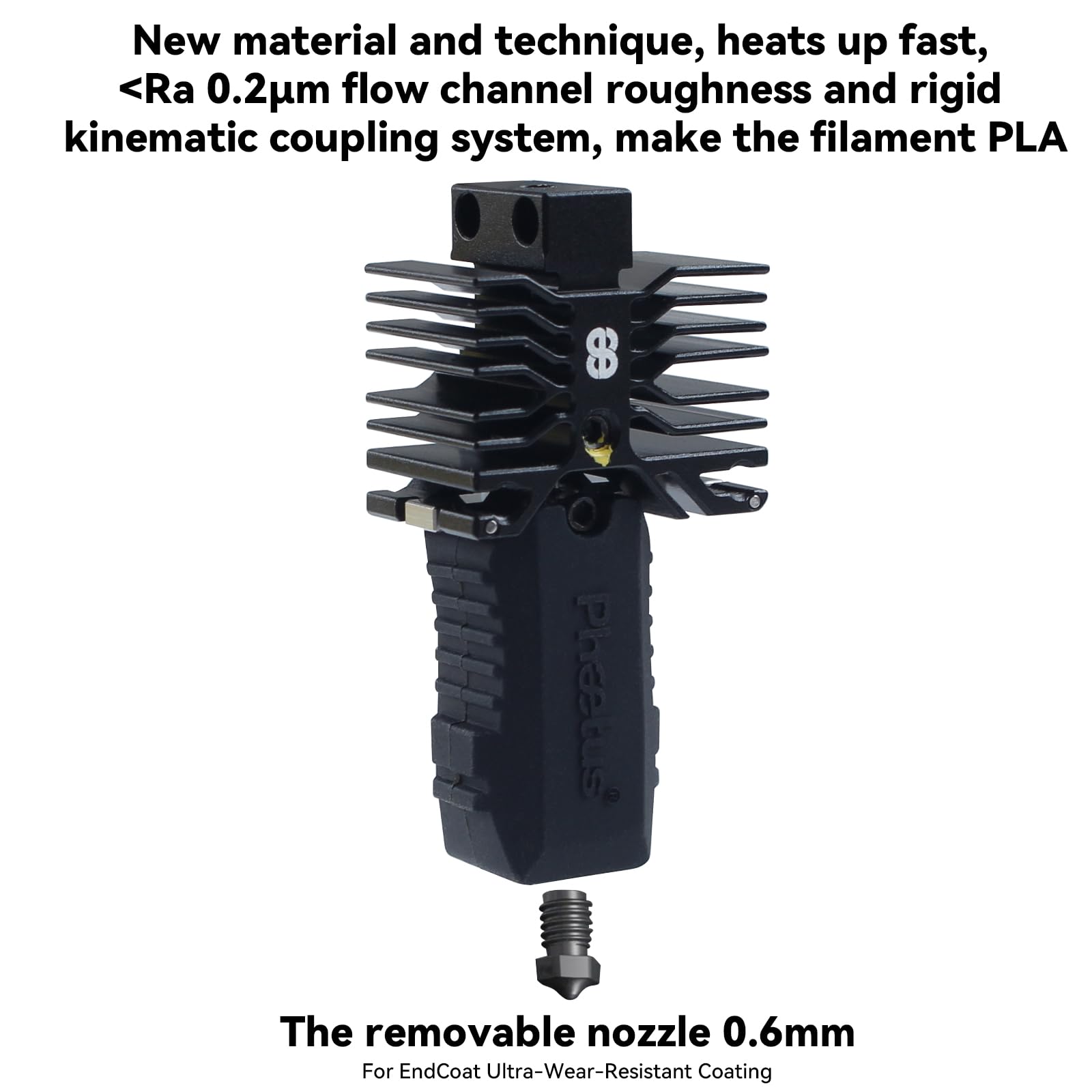 BCZAMD Zestaw wymienny Hotend do for Qidi Plus4: dysza 0,6 mm – ulepszona wersja z powłoką w całości z metalu Heatbreak radiator do szybkiego drukowania do 30 mm³/s akcesoria do drukarki 3D