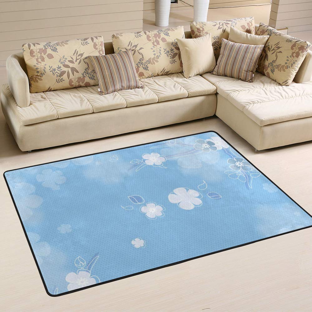 Grand tapis de salon 80x58 inch idéal pour délimiter l'espace