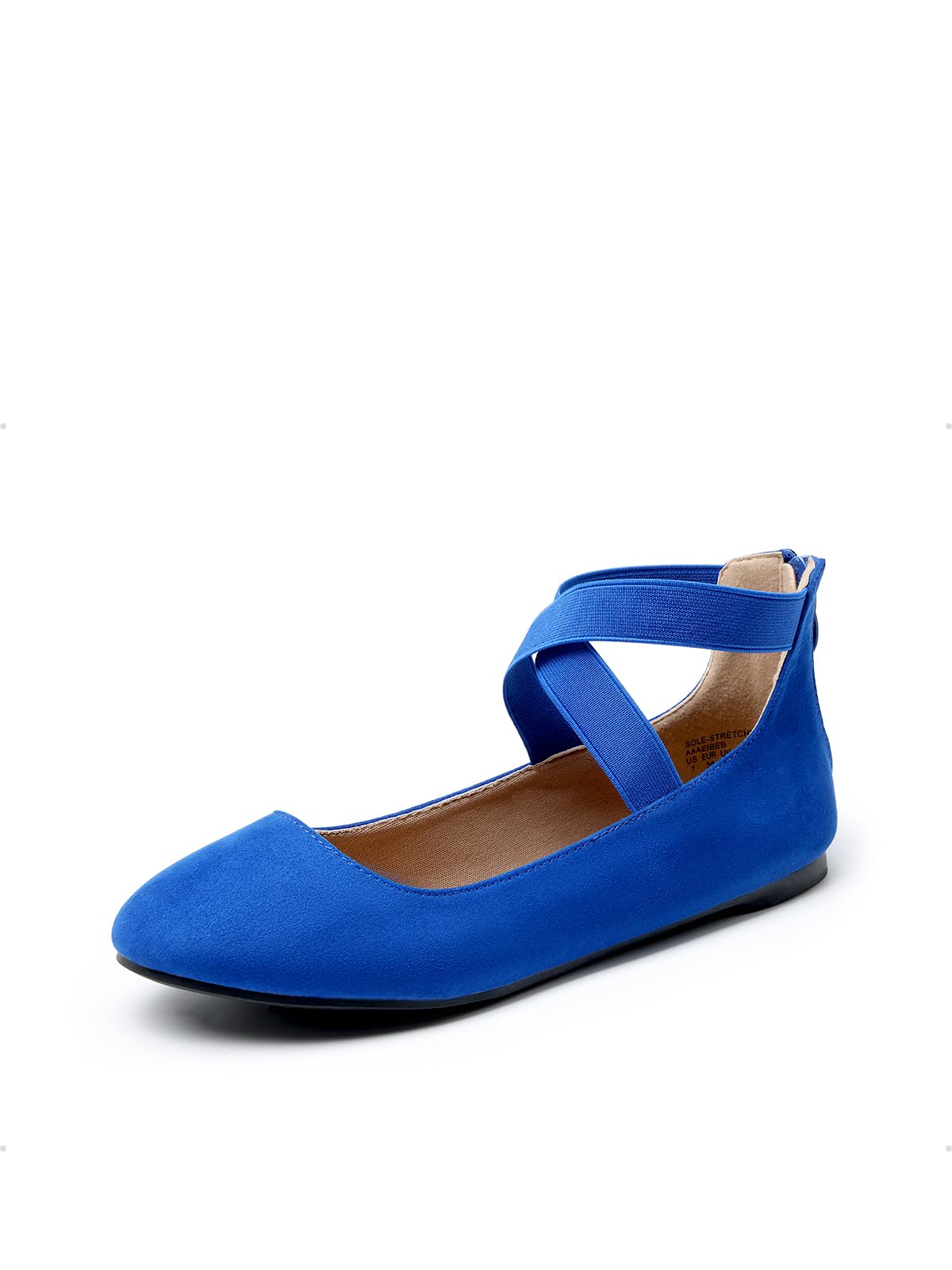 DREAM PAIRS Women's Comfortable Fashion Elastic Ankle Straps Flats Shoes