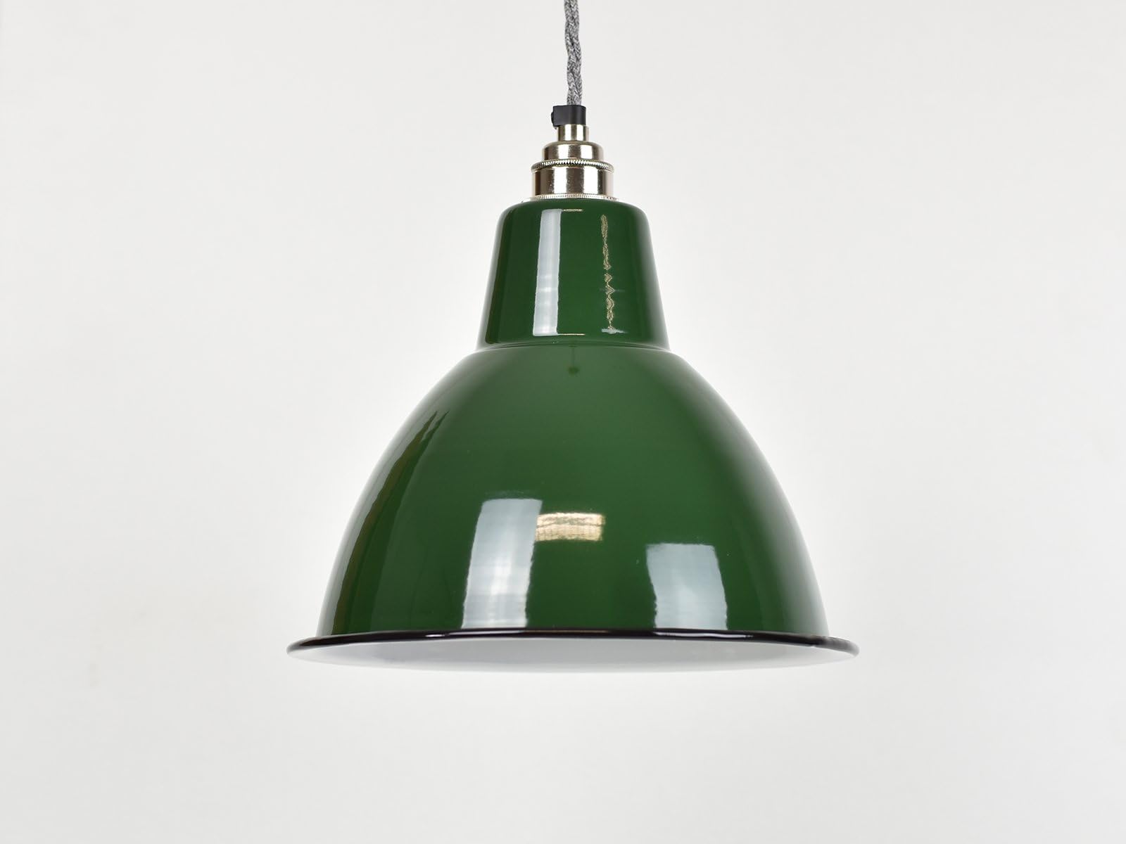 Image showcasing Classic Green Dome Industrial Enamel Vintage Factory Warehouse Style ...